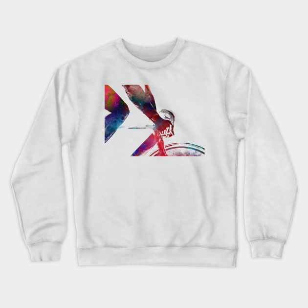 cycling sport art #cycling Crewneck Sweatshirt by JBJart